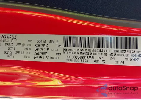 2015 Jeep Wrangler Unlimited Sport из США, поврежденный, VIN 1C4BJWDG1FL608911